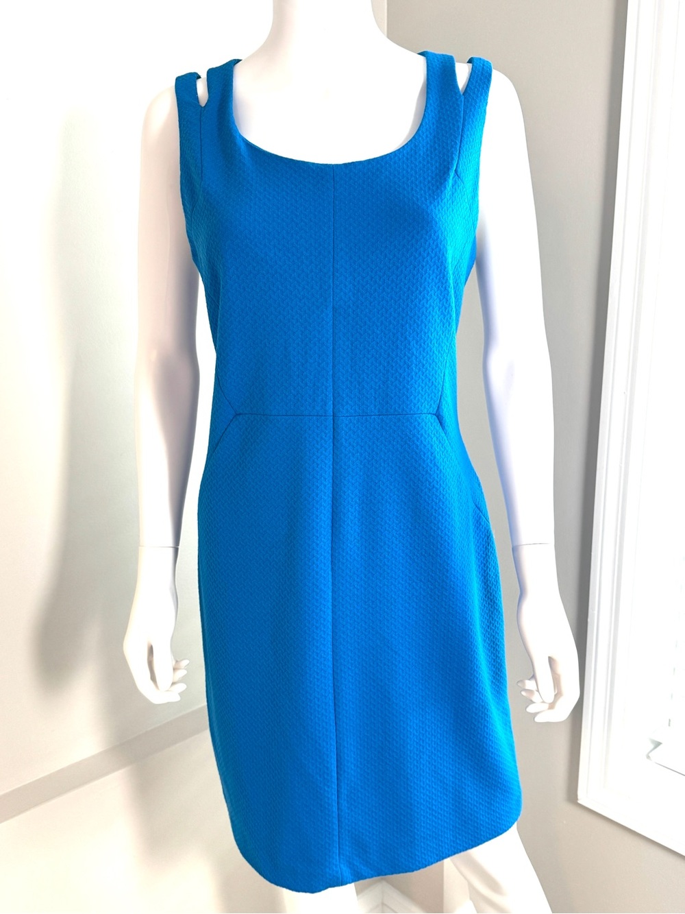 J. Crew Donna Morgan Scoopneck Résumé Dress Stretch Linen Blend